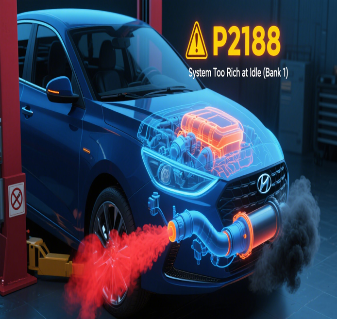 Hyundai P2188: System Too Rich at Idle (Bank 1) – Causes, Fixes