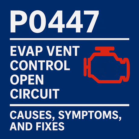 P0447 Code: Causes, Symptoms, and Fixes for EVAP Vent Control Open Circuit