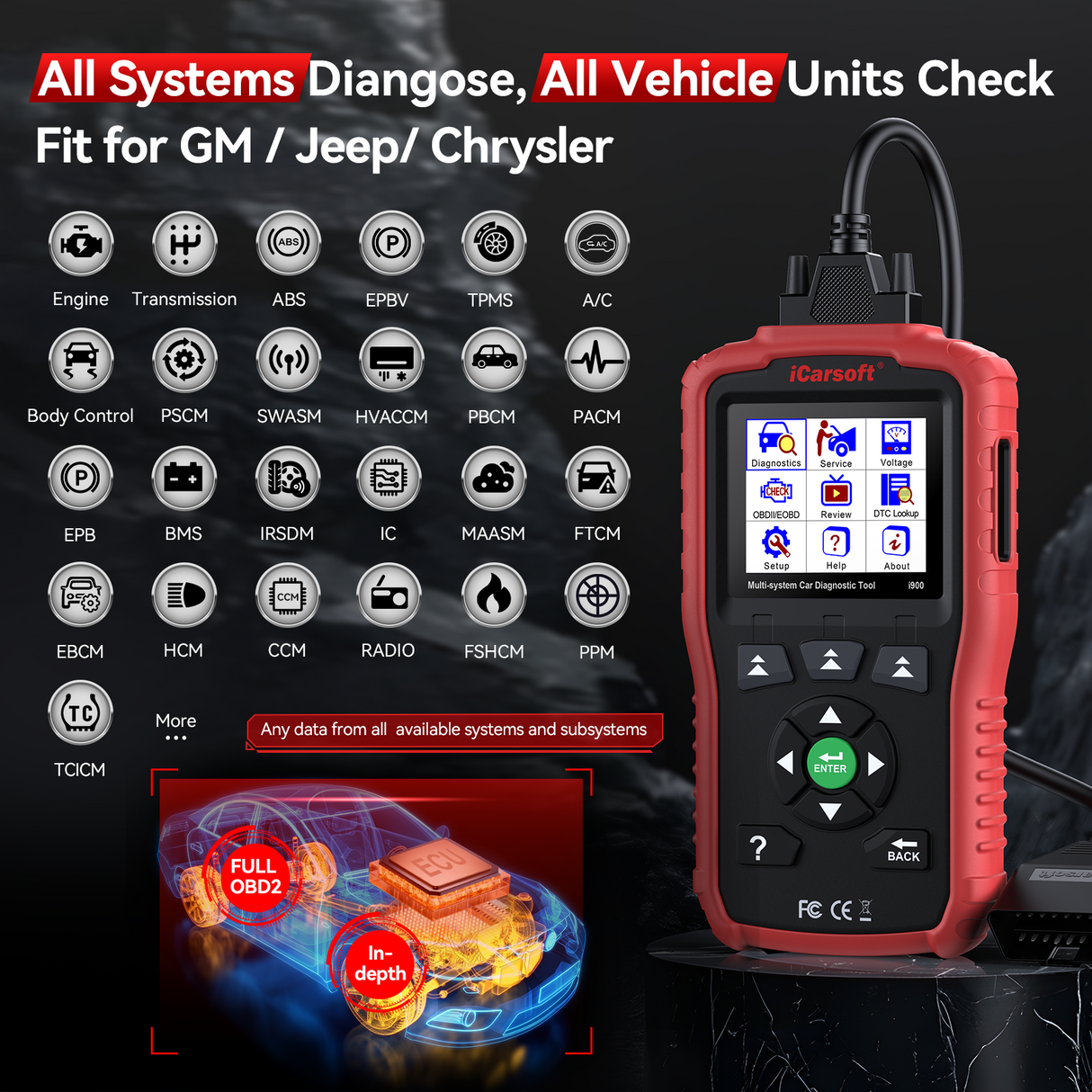 iCarsoft i900 Car Diagnostic Tool For GM