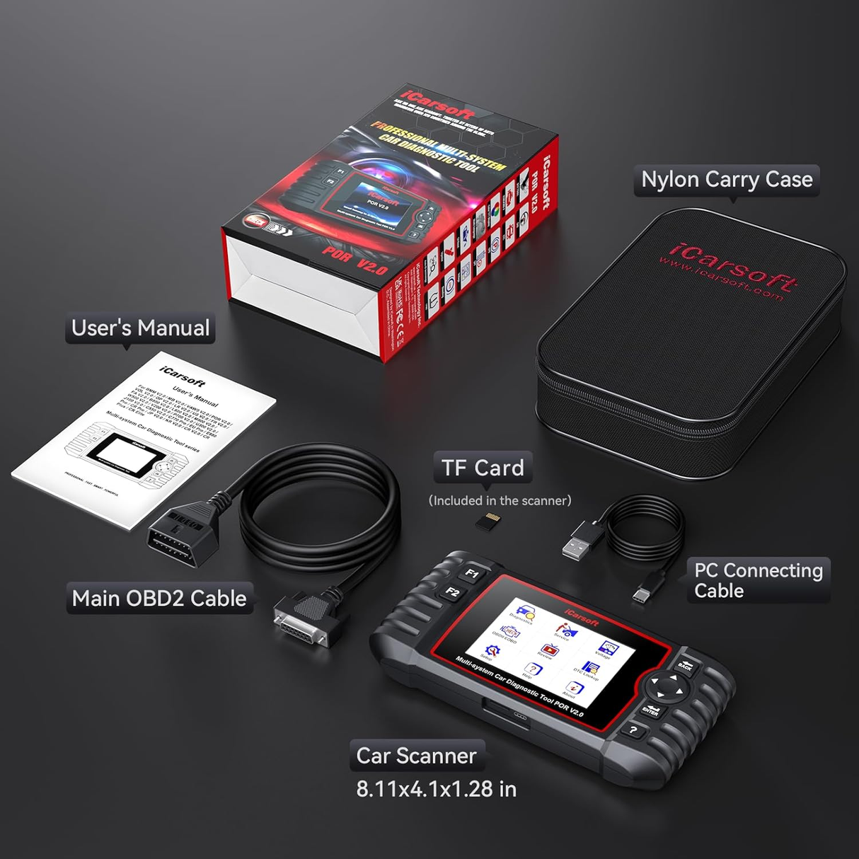 iCarsoft POR V2.0 Car Diagnostic Tool For Porsche