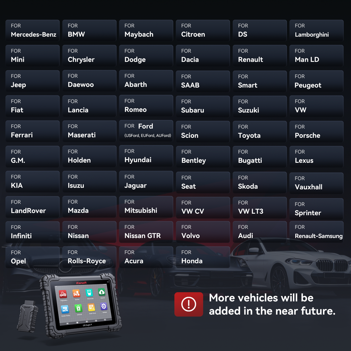 iCarsoft CR Eagle P 2026 Car Diagnostic Tool