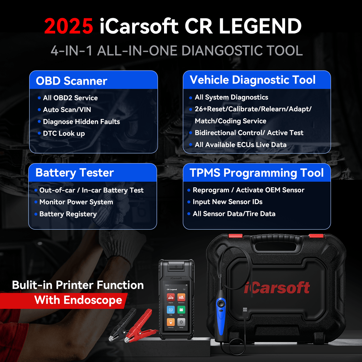 iCarsoft CR Legend Advanced Automotive Diagnostic Tool