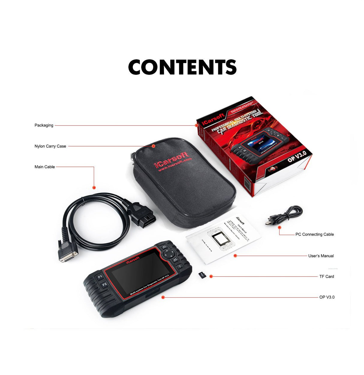 iCarsoft OP V3.0 Car Diagnostic Tool For Opel/Vauxhall