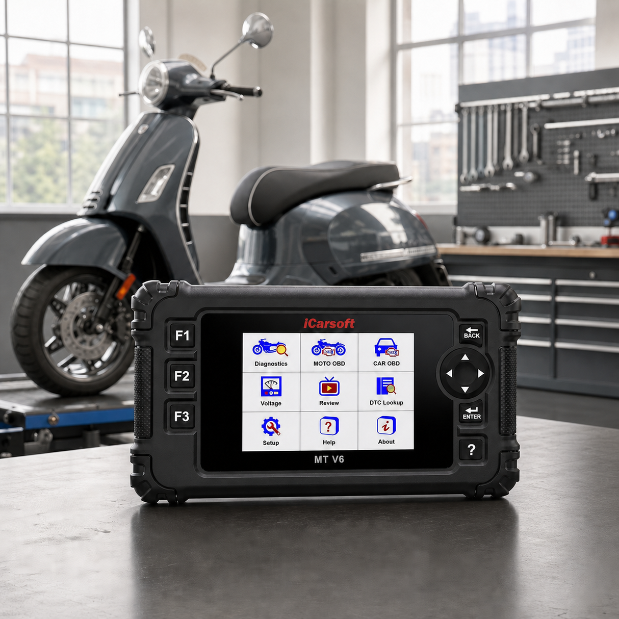 iCarsoft MT V6 Motorcycle Diagnostic Tool for Royal Alloy