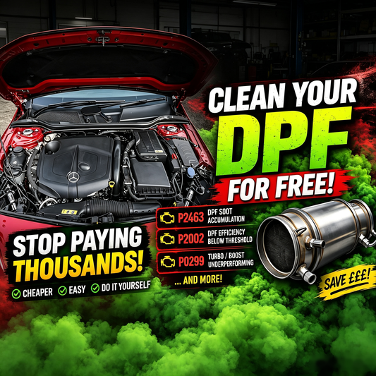 Mercedes DPF Clean DIY: Fix P2463, P2002 & P0299