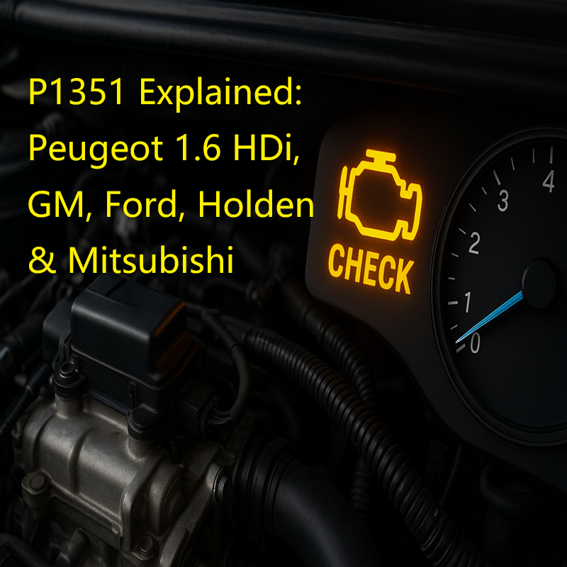 OBD-II Code P1351 Explained: Peugeot 1.6 HDi, GM, Ford, Holden & Mitsubishi