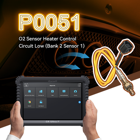 P0051 Code: O2 Heater Circuit Low B1S2 – Diagnosis & Fix
