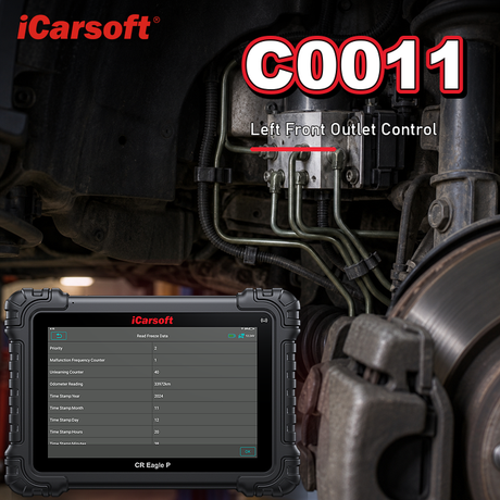 C0011 Mitsubishi front-left ABS outlet valve diagnosis and repair guide