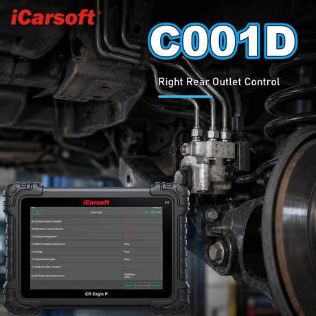 C001D right rear outlet control diagnosis and repair guide