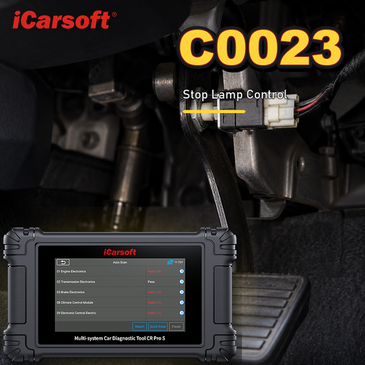 C0023 stop lamp control and brake signal diagnosis and repair guide