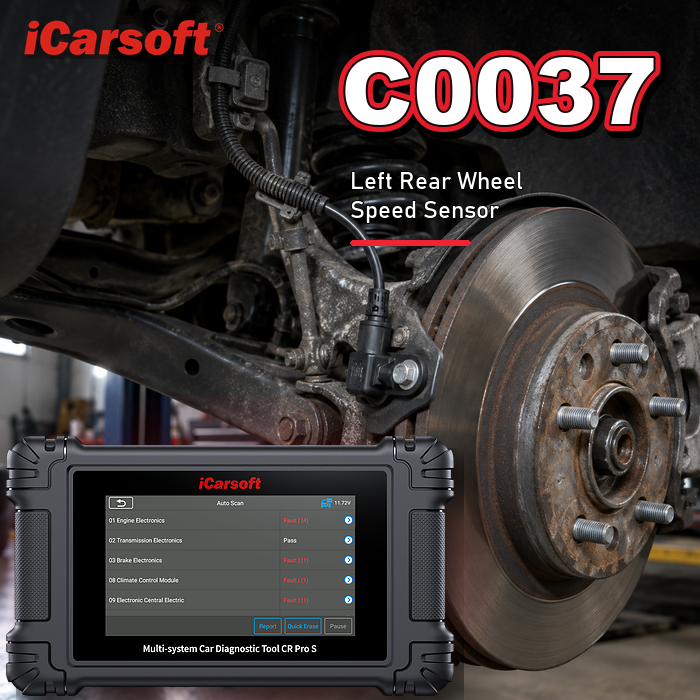 C0037 left rear wheel speed sensor diagnosis and repair guide