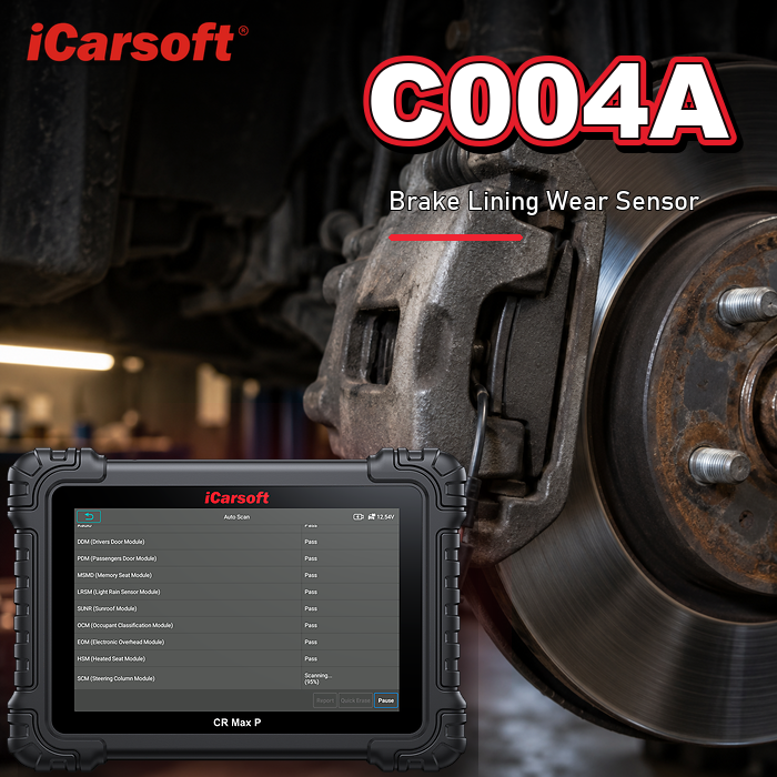 C004A brake lining wear sensor diagnosis and repair guide