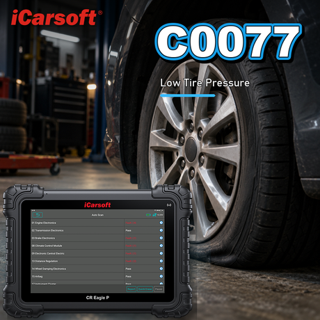 C0077 low tire pressure and tpms checks diagnosis and repair guide