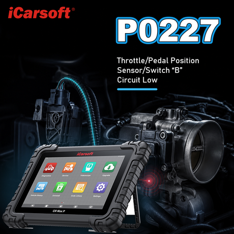 P0227 throttle pedal position sensor C circuit low diagnosis and repair guide