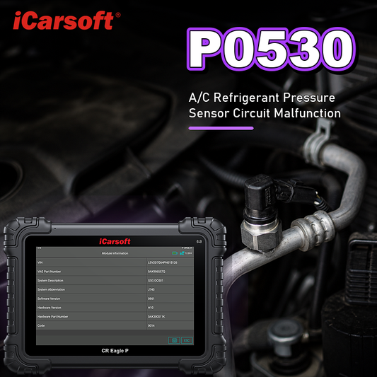 P0530 A/C refrigerant pressure sensor circuit diagnosis and repair guide