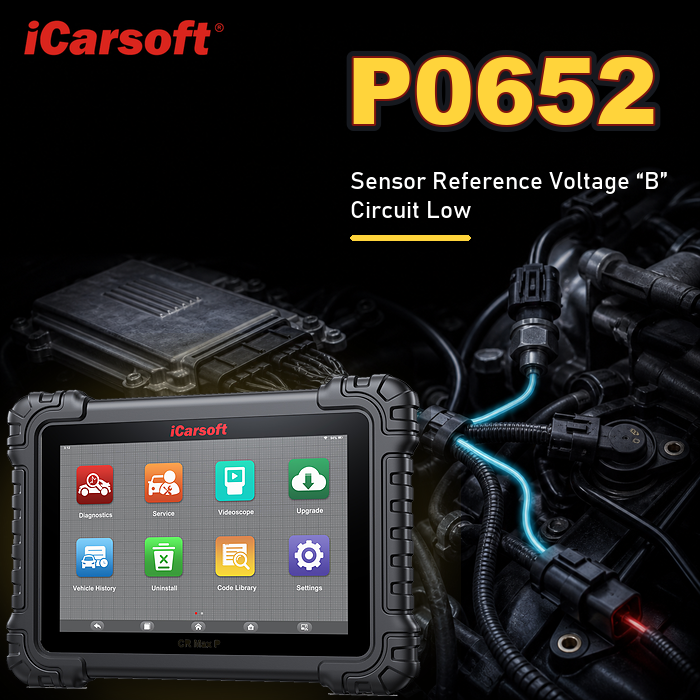 P0652 sensor reference voltage B circuit low diagnosis and repair guide