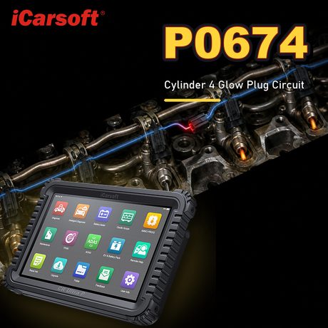 P0674 cylinder 4 glow plug circuit open diagnosis and repair guide