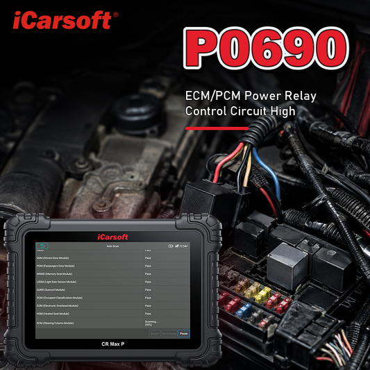 P0690 ECM PCM power relay control circuit high diagnosis and repair guide