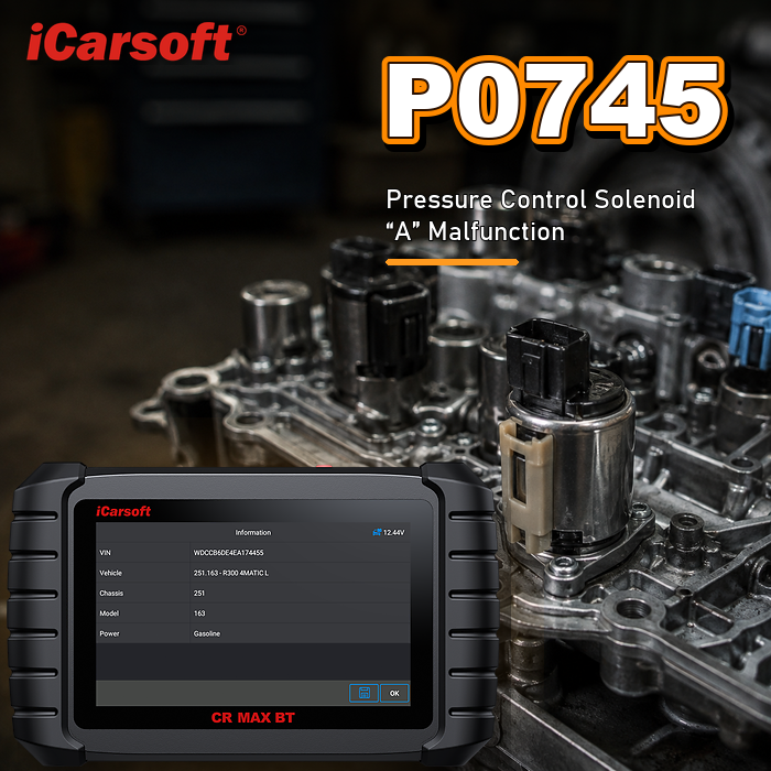 P0745 pressure control solenoid A malfunction diagnosis and repair guide