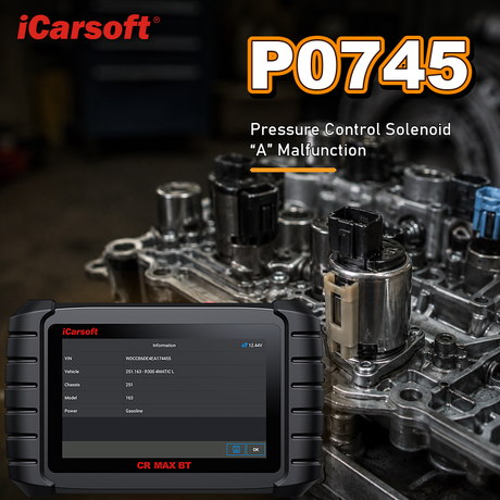 P0745 pressure control solenoid A malfunction diagnosis and repair guide