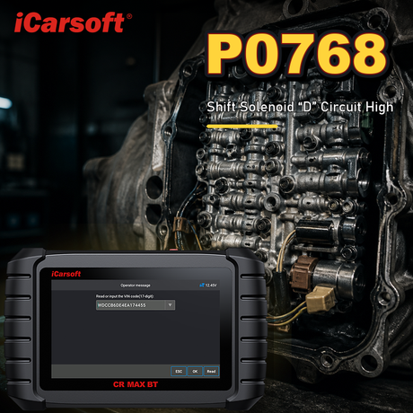 P0768 shift solenoid D electrical fault diagnosis and repair guide