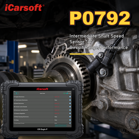 P0792 intermediate shaft speed sensor A circuit range performance diagnosis and repair guide