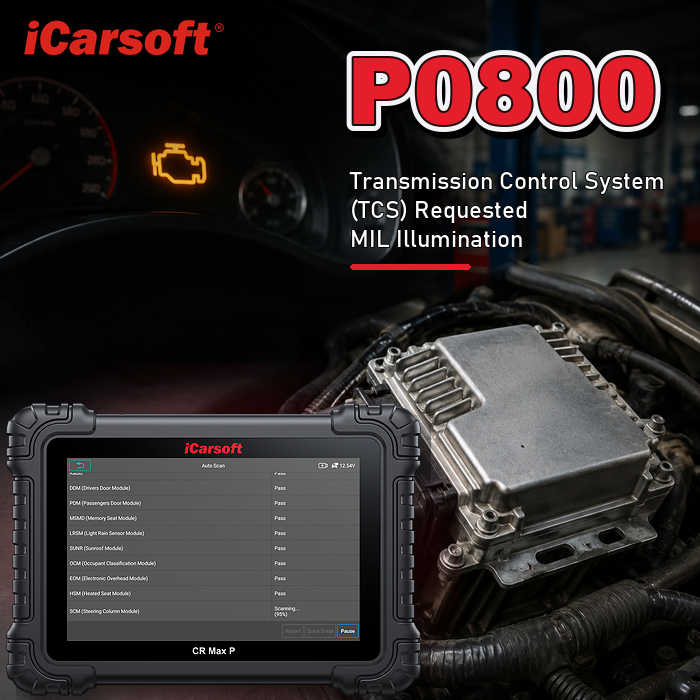 P0800 transmission control system MIL request diagnosis and repair guide