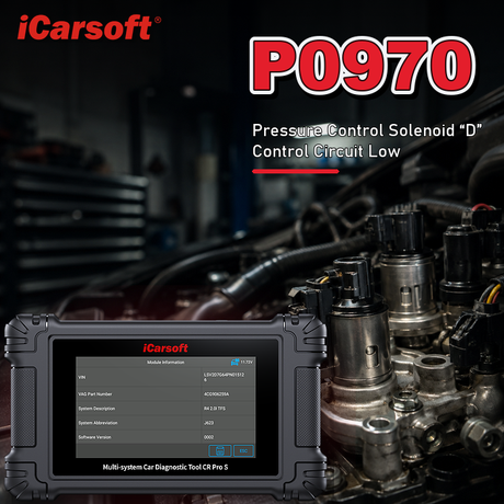 P0970 pressure control solenoid D control circuit low diagnosis and repair guide