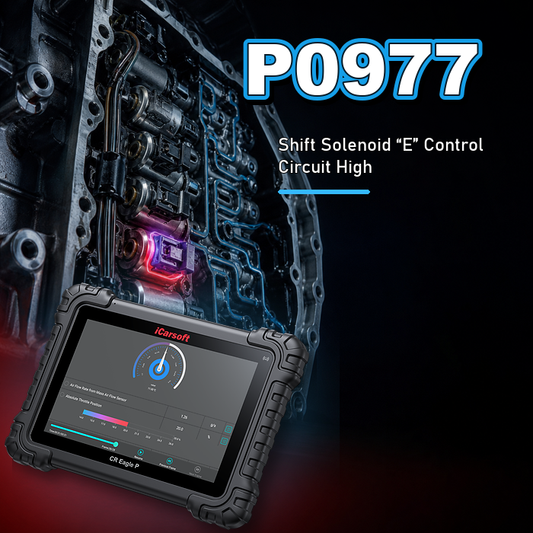 iCarsoft CR Eagle P diagnosing P0977 Shift Solenoid B Control Circuit High
