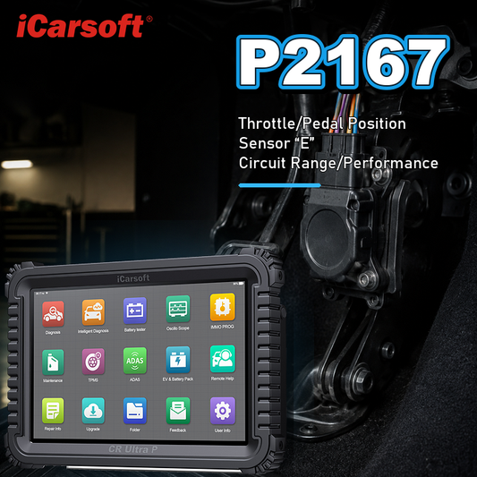 P2167 throttle or pedal position sensor E range performance diagnosis and repair guide