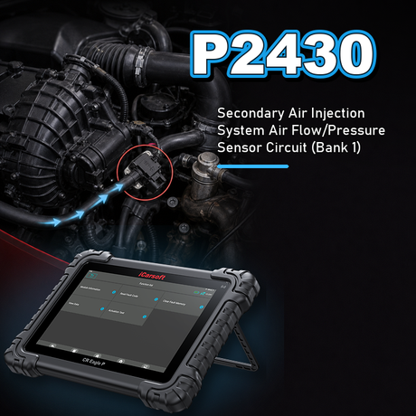 P2430 Code: Secondary Air Injection Pressure Sensor Circuit Bank 1 - Diagnosis and Fix