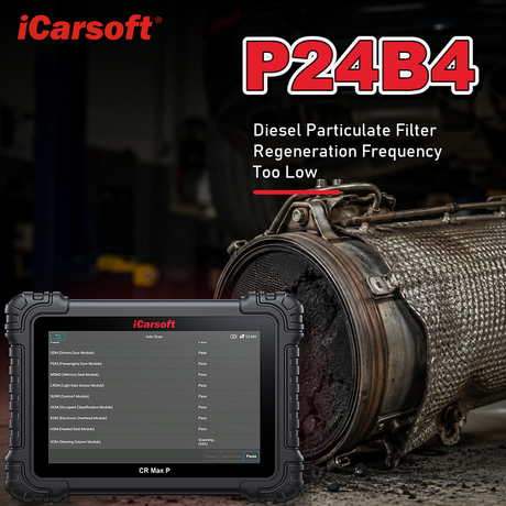 P24B4 diesel particulate filter regeneration frequency too low diagnosis and repair guide