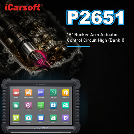 P2651 B rocker arm actuator stuck off diagnosis and repair guide