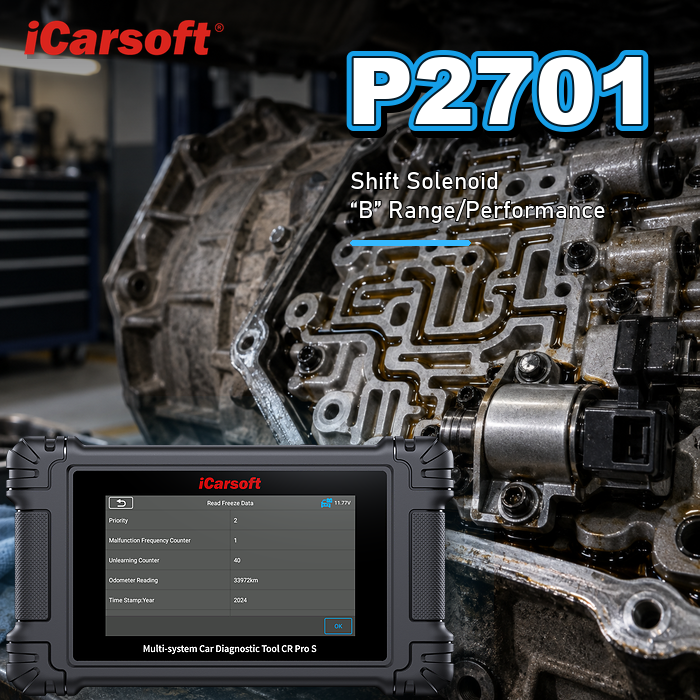 P2701 transmission friction element B apply time range performance diagnosis and repair guide