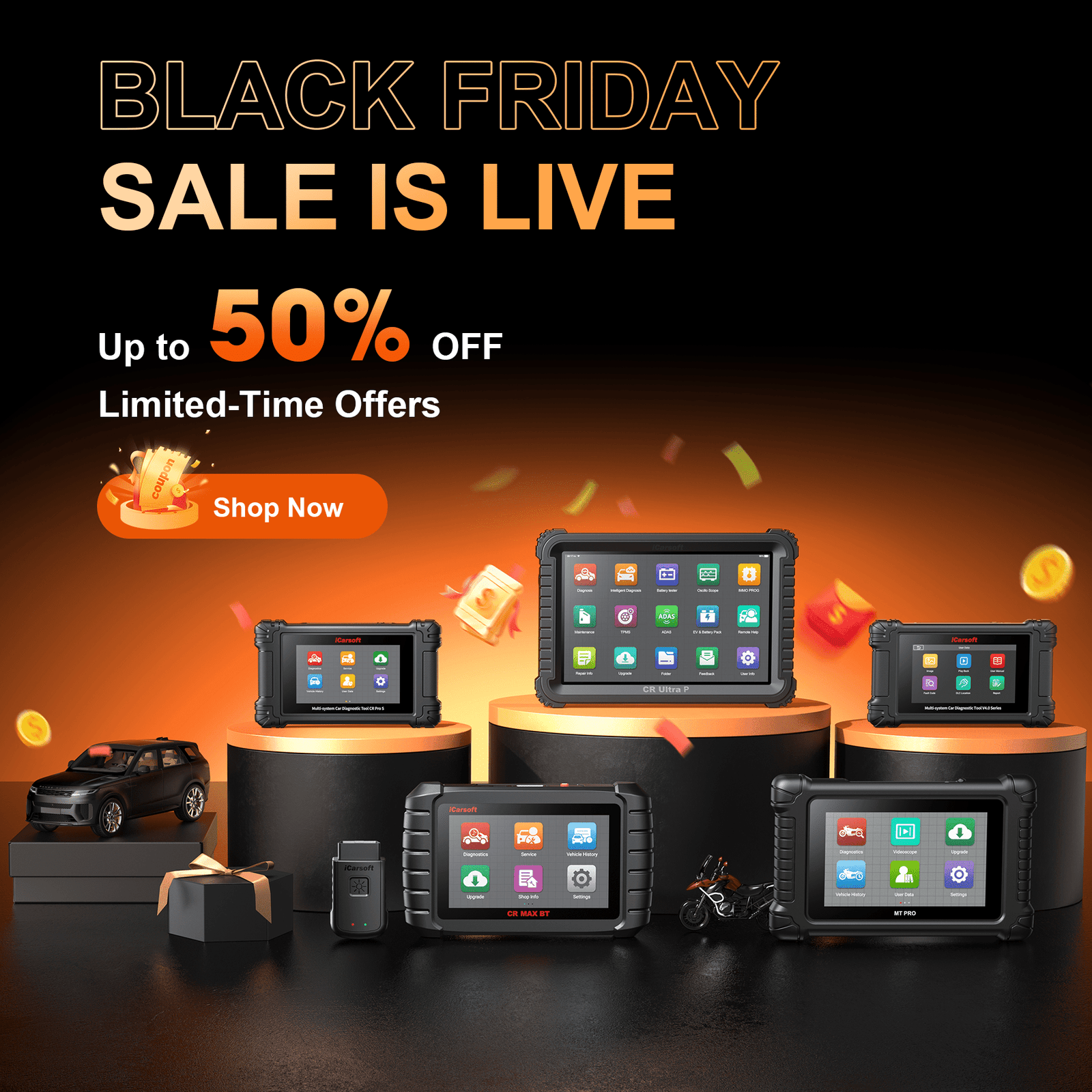 Black Friday 2025: iCarsoft’s Biggest Sale of the Year — Up to 50% OFF! - iCarsoft Official Store
