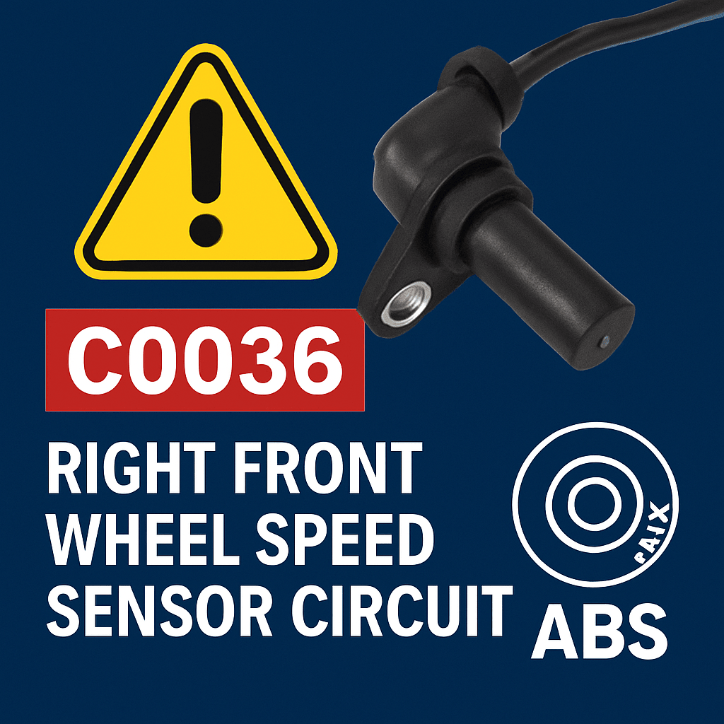 C0035 Code C0036 Code: Right Front Wheel Speed Sensor Circuit — Complete ABS ...