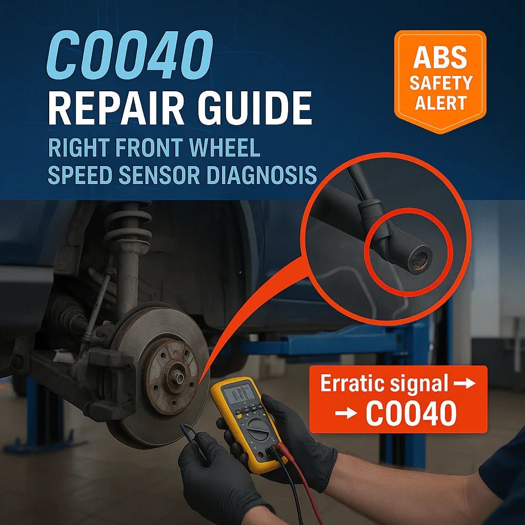 C0040 Code: Right Front Wheel Speed Sensor Circuit - Complete ABS Repair Guide - iCarsoft Official Store