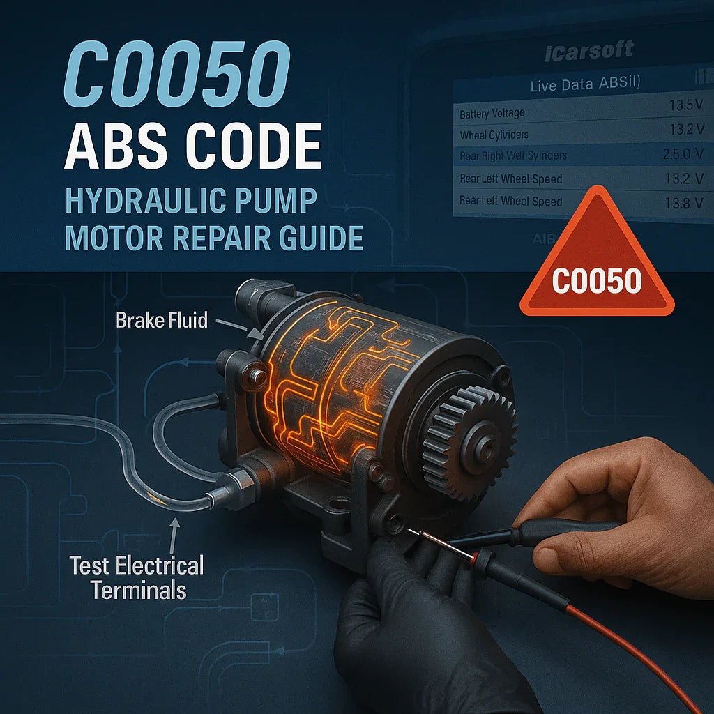 C0050 Code: ABS Hydraulic Pump Motor Circuit - Complete Repair Guide - iCarsoft Official Store