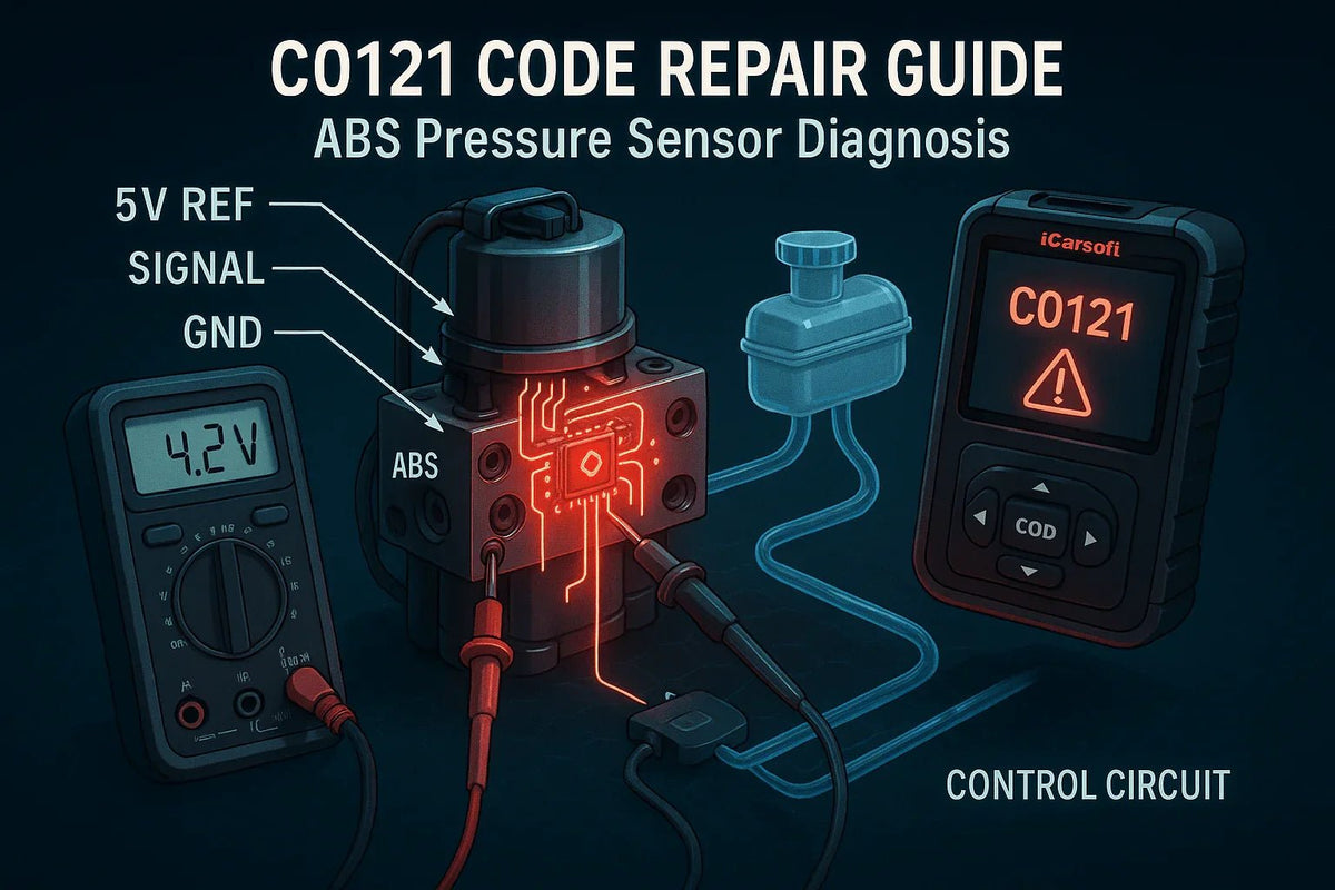 C0121 Code: ABS Hydraulic Pressure Sensor Circuit Repair Guide - iCarsoft Official Store