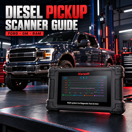 iCarsoft US V4.0 diesel pickup scanner guide cover
