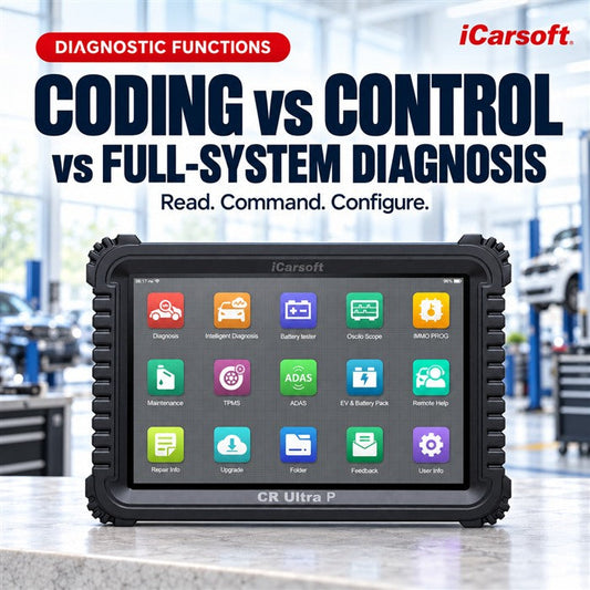 ECU Coding vs Bidirectional Control vs Full-System Diagnosis