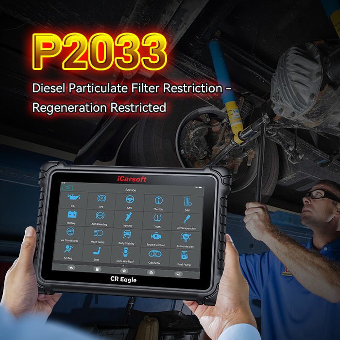 Fix Code P2033: Exhaust Gas Temperature Circuit High (Bank 1 Sensor 2) - iCarsoft Official Store