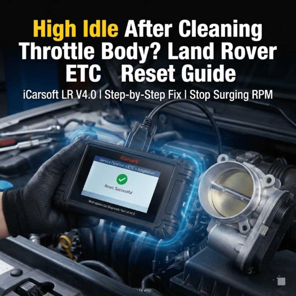 High Idle After Cleaning Throttle Body? Land Rover ETC Reset Guide - iCarsoft Official Store