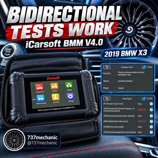 iCarsoft BMM V4.0 Review: Bi-Directional Testing on a 2019 BMW X3