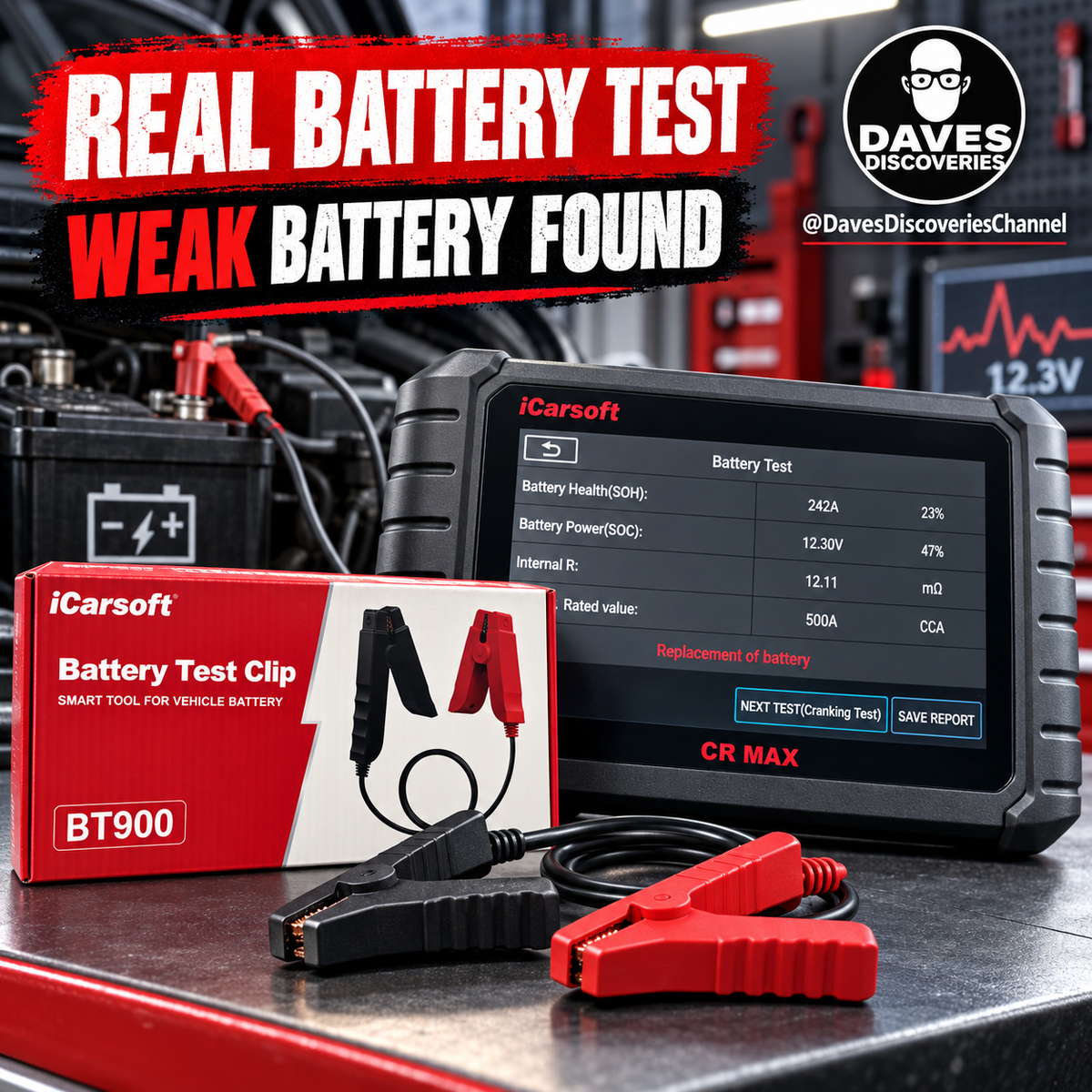 iCarsoft BT900 Review: Real Battery Test with CR MAX