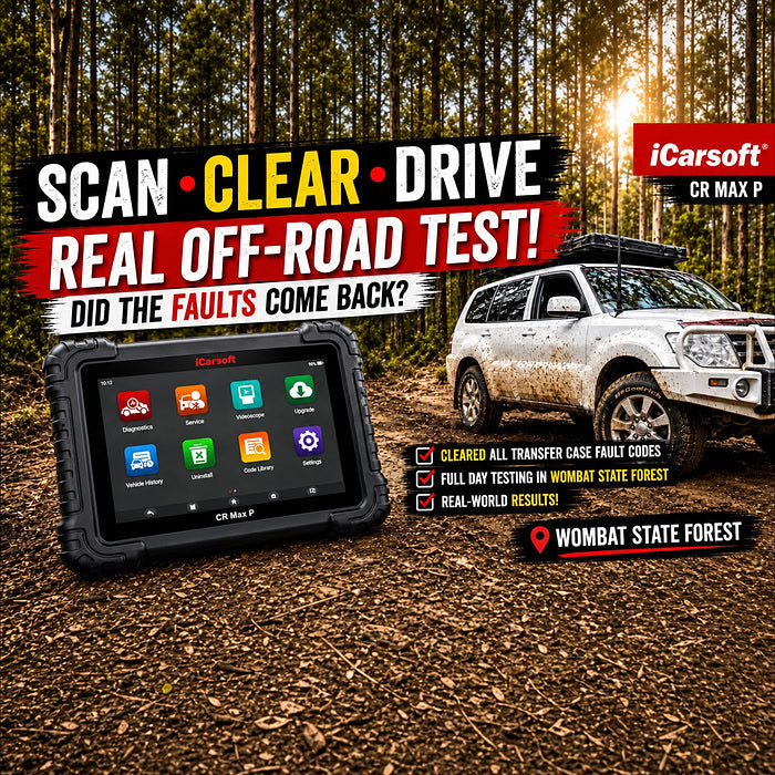 iCarsoft CR Max P and Mitsubishi Pajero in a real off-road transfer case follow-up