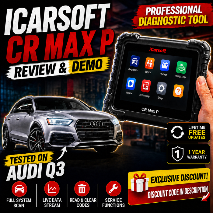 iCarsoft CR Max P review on a 2012 Audi Q3