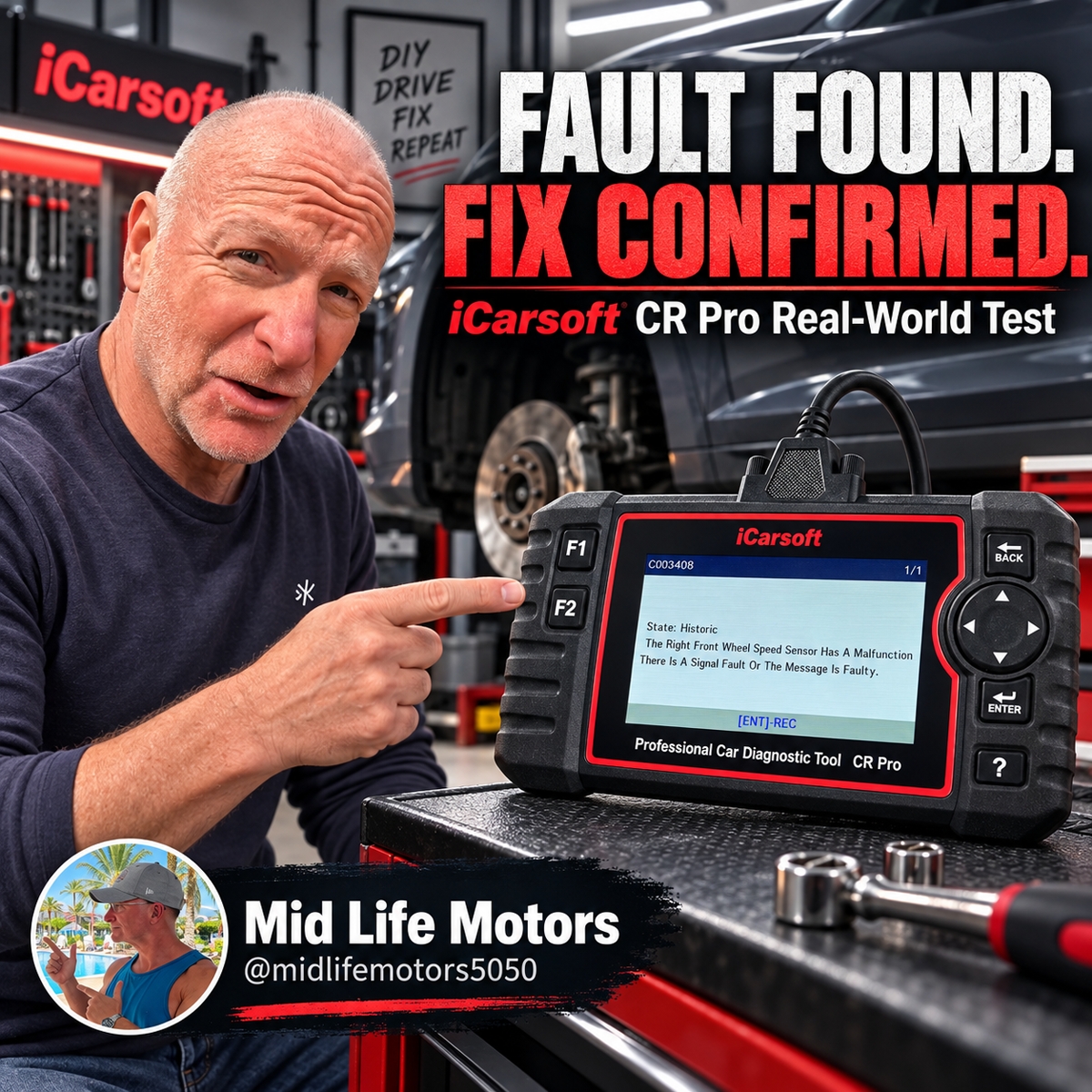iCarsoft CR Pro Review: Mercedes Wheel Speed Sensor Diagnosis and Repair