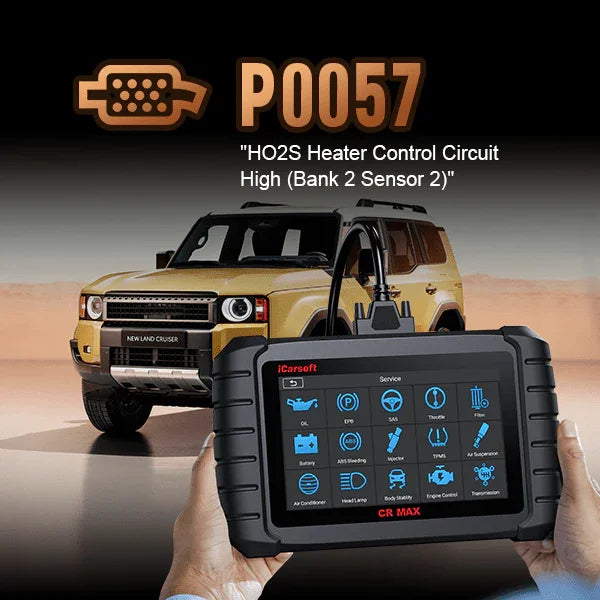 P0057 Code P0057: HO2S Heater Control Circuit Low (Bank 2, Sensor 2) – iCarsoft ...