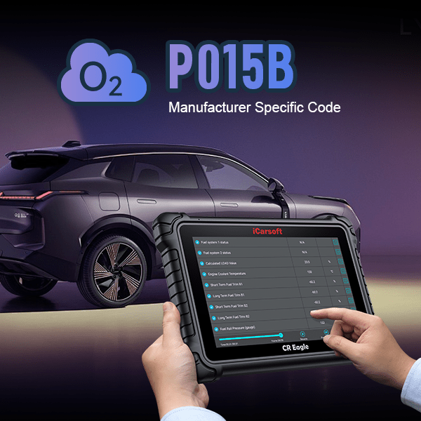 P015B: O2 Sensor Delayed Response - Lean to Rich - Bank 1, Sensor 1 in Chevy - iCarsoft-us